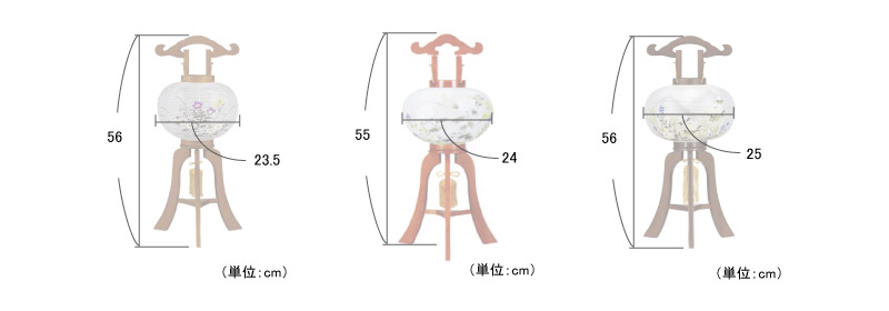 8号サイズの提灯例